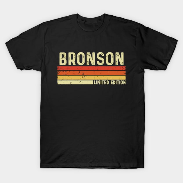 Bronson First Name Vintage Retro Personalized Gift T-Shirt by CoolDesignsDz